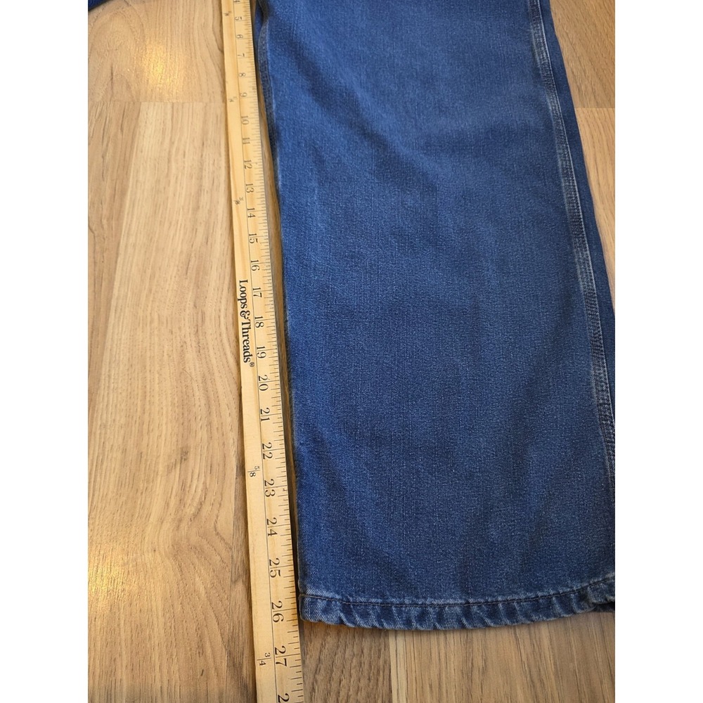 Riveted by Lee Denim Carpenter Bib Overalls Dungarees Size Lp Dungarees Y2K - Picture 6 of 8